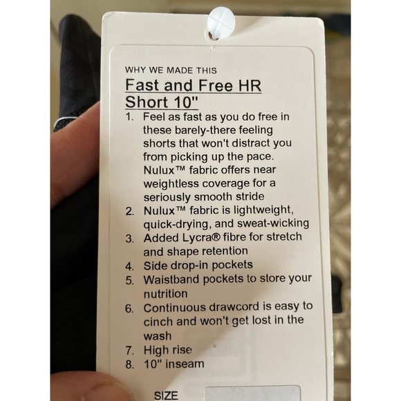 New Lululemon FAST AND FREE HIGH-RISE SHORT 10" Camo Deep Coal Multi Size 2 - Picture 10 of 10